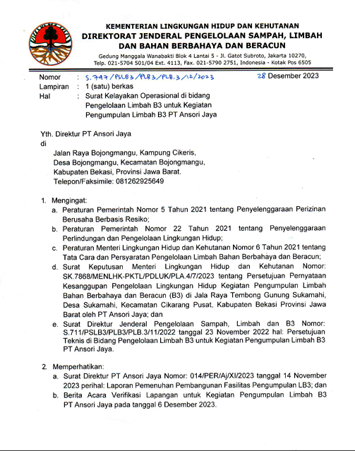 Surat Legalitas 1-1